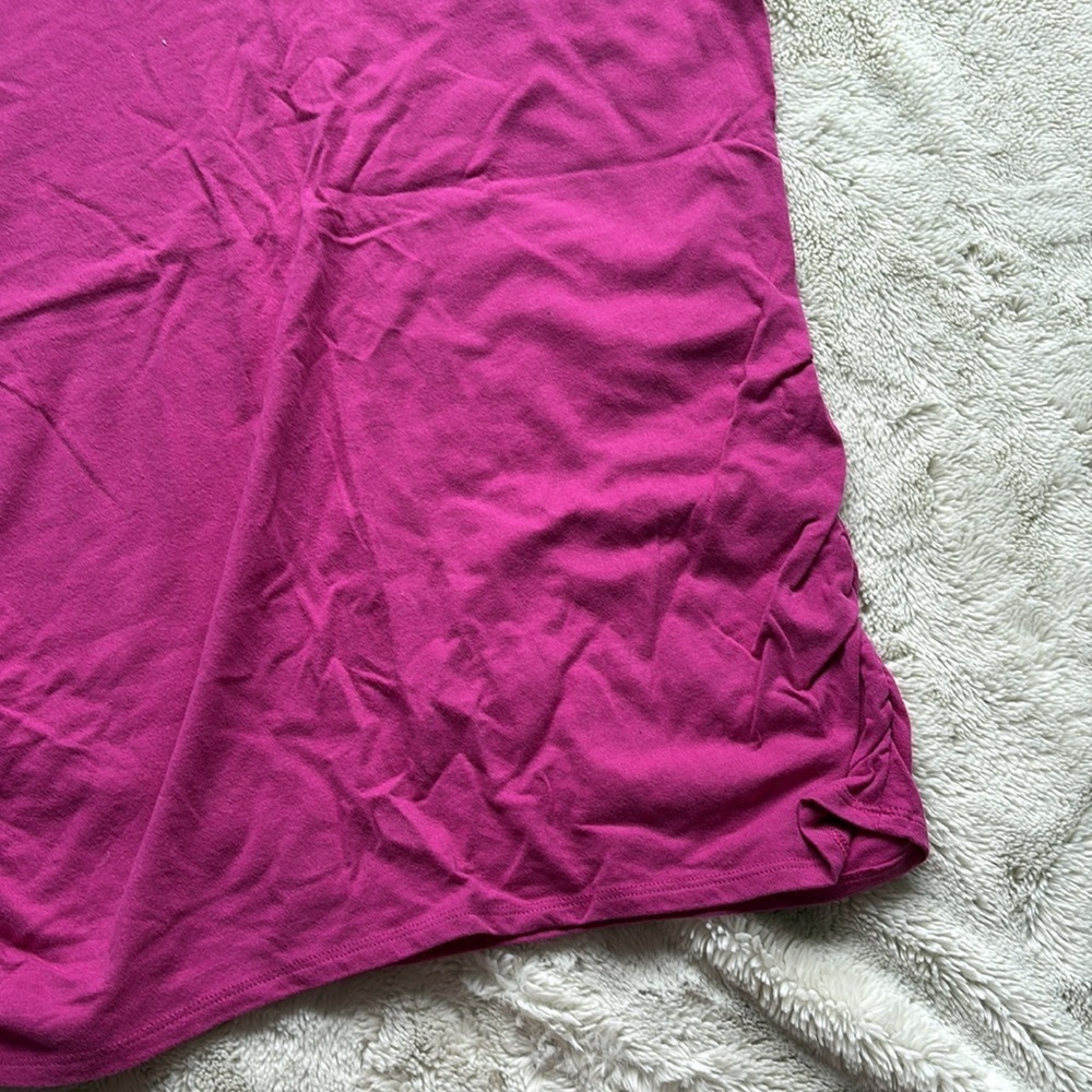 63 Bench Pink Ruched Side Fitted T-Shirt Top Women’s Size XL Y2K Athleisure - Picture 4 of 7